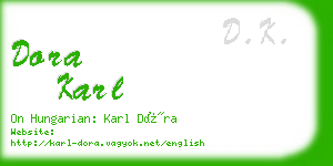 dora karl business card